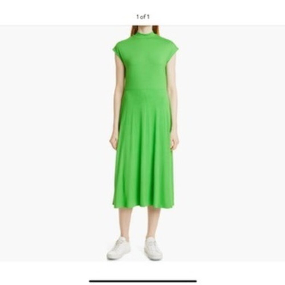 Boss Ellira Mock Neck Midi Dress, size small, green